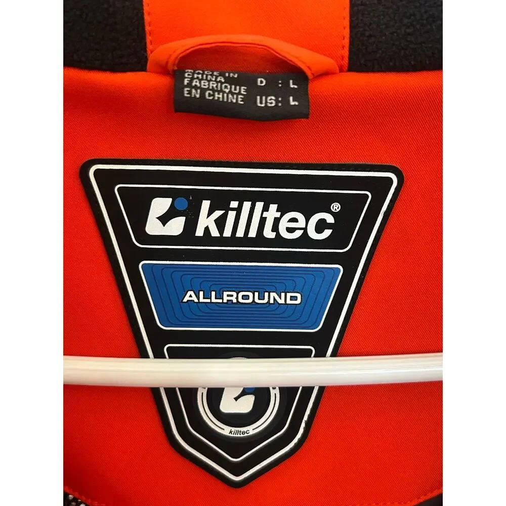 Killtec Allround Orange Hooded Ski Jacket Men's Large Water Resistant Windproof